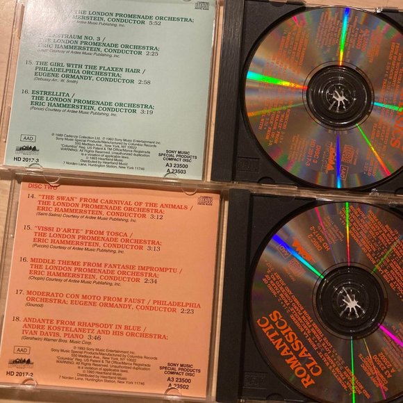 ROMANTIC CLASSICS CDs Volume 1 - 3, Credenza Collection Sony Music Ent - Picture 3 of 6